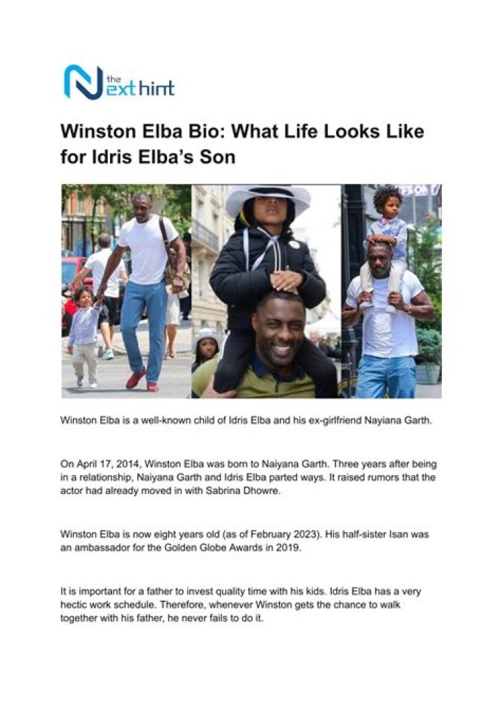 Winston Elba: The Promising Journey of Idris Elba's Son